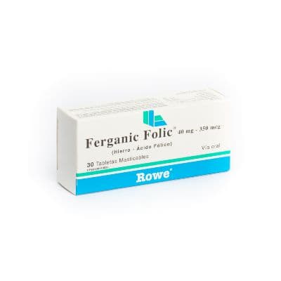 Foto de Ferganic folic 40 mg - 350 mcg x 30 tab mast rowe