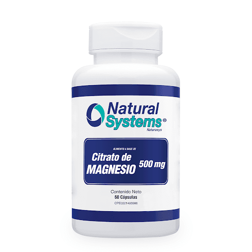 Foto de Citrato de magnesio 500 mg x 60 caps natural systems