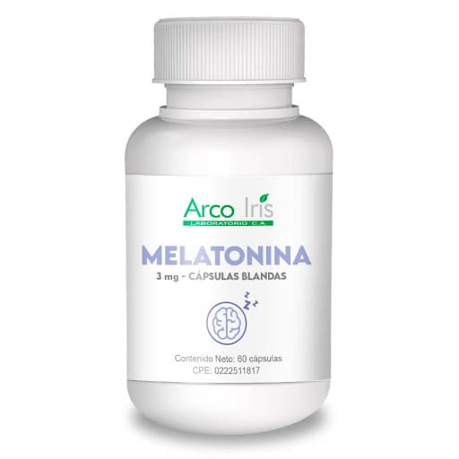 Foto de Melatonina 3 mg x 60 caps arco iris