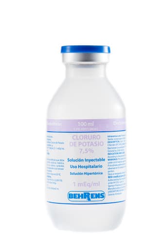 Foto de Cloruro de potasio 7,5 % 1meq/ml x 100ml behrens