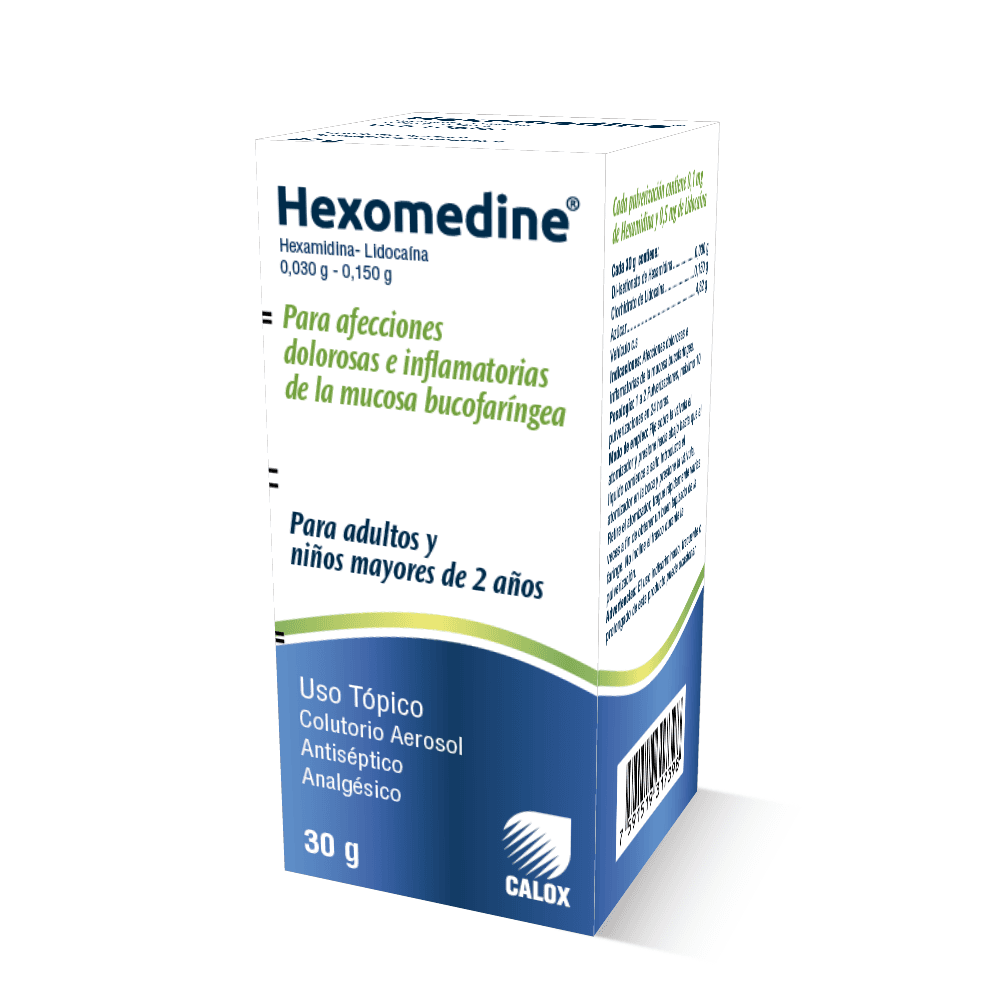 Foto de Hexomedine 0,030 - 0,150 g colutorio aerosol x 30 g calox