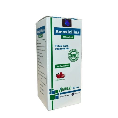 Foto de Amoxicilina sus ped 250 mg/5 ml x 60 ml distrilab